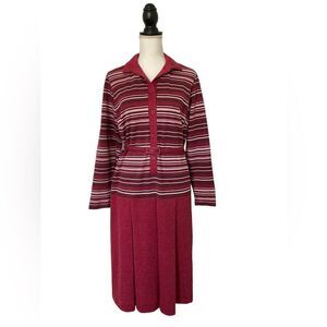 Vintage 70s Knit Sweater Dress, Large
